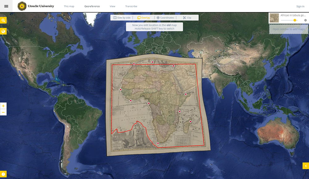 UB & CDH present: Georeferencing: An innovative update for old maps